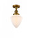 Bullet - 1 Light - 7 inch - Brushed Brass - Semi-Flush Mount (3442|517-1CH-BB-G661-7)