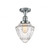 Bullet - 1 Light - 7 inch - Polished Chrome - Semi-Flush Mount (3442|517-1CH-PC-G664-7-LED)