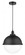 Hampden - 1 Light - 13 inch - Matte Black - Cord hung - Pendant (3442|616-1PH-BK-HFS-122-BK)