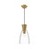Arlo 7-in Brushed Gold/Clear Glass 1 Light Socket Pendant (7713|PD534007BGCL)