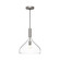 Belleview 12-in Brushed Nickel/Clear Glass 1 Light Socket Pendant (7713|PD532312BNCL)