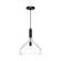 Belleview 12-in Clear Glass/Matte Black 1 Light Socket Pendant (7713|PD532312MBCL)