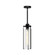 Belmont 5-in Clear Water Glass/Matte Black 1 Light Socket Pendant (7713|PD536005MBWC)