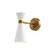 Blake 4-in Aged Gold/White 1 Light Damp-Rated Wall/Vanity Light (7713|WV574404WHAG)