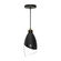 Capri 5-in Clear Glass/Matte Black 1 Light Socket Pendant (7713|PD587105MBCL)