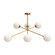 Cassia 40-in Aged Gold/Opal Matte Glass 6 Lights Chandelier (7713|CH549640AGOP)