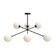 Cassia 40-in Matte Black/Opal Matte Glass 6 Lights Chandelier (7713|CH549640MBOP)