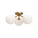Cassia 17-in Aged Gold/Opal Matte Glass 3 Lights Semi Flush Mount (7713|SF549315AGOP)
