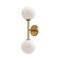 Cassia 6-in Aged Gold/Opal Matte Glass 2 Lights Wall/Vanity (7713|WV549220AGOP)