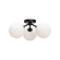 Cassia 17-in Matte Black/Opal Matte Glass 3 Lights Semi Flush Mount (7713|SF549315MBOP)