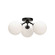 Cassia 17-in Matte Black/Opal Matte Glass 3 Lights Semi Flush Mount (7713|SF549315MBOP)