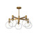 Castilla 29-in Aged Gold/Clear Glass 5 Lights Chandeliers (7713|CH506129AGCL)