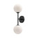 Cassia 6-in Matte Black/Opal Matte Glass 2 Lights Wall/Vanity (7713|WV549220MBOP)