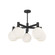 Castilla 29-in Matte Black/Opal Matte Glass 5 Lights Chandelier (7713|CH506129MBOP)