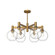 Castilla 29-in Aged Gold/Clear Glass 6 Lights Chandeliers (7713|CH506230AGCL)