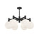 Castilla 29-in Matte Black/Opal Matte Glass 6 Lights Chandelier (7713|CH506230MBOP)