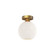 Castilla 8-in Aged Gold/Opal Matte Glass 1 Light Flush Mount (7713|FM506108AGOP)