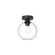 Castilla 8-in Clear Glass/Matte Black 1 Light Flush Mount (7713|FM506108MBCL)