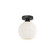 Castilla 8-in Matte Black/Opal Matte Glass 1 Light Flush Mount (7713|FM506108MBOP)