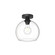 Castilla 10-in Clear Glass/Matte Black 1 Light Flush Mount (7713|FM506210MBCL)