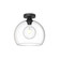 Castilla 12-in Clear Glass/Matte Black 1 Light Flush Mount (7713|FM506312MBCL)