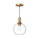 Castilla 8-in Aged Gold/Clear Glass 1 Light Pendant (7713|PD506108AGCL)