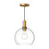 Castilla 10-in Aged Gold/Clear Glass 1 Light Pendant (7713|PD506210AGCL)