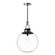 Copperfield 16-in Chrome/Clear Glass 1 Light Socket Pendant (7713|PD520516CHCL)