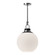 Copperfield 16-in Chrome/Opal Matte Glass 1 Light Socket Pendant (7713|PD520516CHOP)