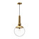 Delilah 10-in Brushed Gold/Clear Glass 1 Light Pendant (7713|PD560510BGCL)