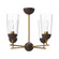 Emil 25-in Aged Gold/Walnut 4 Lights Chandelier (7713|CH542324AGWT)