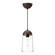 Emil 6-in Matte Black/Walnut 1 Light Socket Pendant (7713|PD542207MBWT)