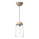 Emil 6-in White/White Oak 1 Light Socket Pendant (7713|PD542207WHWK)