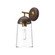 Emil 7-in Aged Gold/Walnut 1 Light Damp-Rated Wall/Vanity Light (7713|WV542007AGWT)