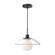 Francesca 12-in Clear Glass/Matte Black 1 Light Socket Pendant (7713|PD517112MBCL)