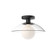 Francesca 12-in Clear Glass/Matte Black 1 Light Semi Flush Mount (7713|SF517112MBCL)