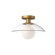 Francesca 12-in Aged Gold/Clear Glass 1 Light Semi Flush Mount (7713|SF517112AGCL)