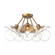 Francesca 20-in Aged Gold/Clear Glass 5 Lights Semi Flush Mount (7713|SF517220AGCL)