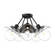 Francesca 20-in Clear Glass/Matte Black 5 Lights Semi Flush Mount (7713|SF517220MBCL)