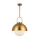 Harper 16-in Aged Gold/Opal Matte Glass 1 Light Socket Pendant (7713|PD507216AGOP)