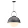 Harper 16-in Steel Shade/Opal Matte Glass 1 Light Pendant (7713|PD507216SLOP)