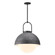 Harper 16-in Steel Shade/Opal Matte Glass 1 Light Socket Pendant (7713|PD507216SLOP)