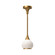 Hazel 6-in Aged Gold/Opal Matte Glass 1 Light Socket Pendant (7713|PD524006AGOP)