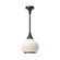 Hazel 10-in Matte Black/Opal Matte Glass 1 Light Socket Pendant (7713|PD524110MBOP)