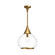 Hazel 14-in Aged Gold/Clear Glass 1 Light Pendant (7713|PD524214AGCL)