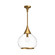 Hazel 14-in Aged Gold/Clear Glass 1 Light Pendant (7713|PD524214AGCL)