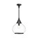 Hazel 14-in Clear Glass/Matte Black 1 Light Socket Pendant (7713|PD524214MBCL)