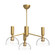 Jude 38-in Brushed Gold/Clear Glass 3 Lights Chandelier (7713|CH563335BGCL)