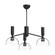 Jude 38-in Clear Glass/Matte Black 3 Lights Chandelier (7713|CH563335MBCL)