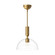 Jude 12-in Brushed Gold/Clear Glass 1 Light Pendant (7713|PD563012BGCL)